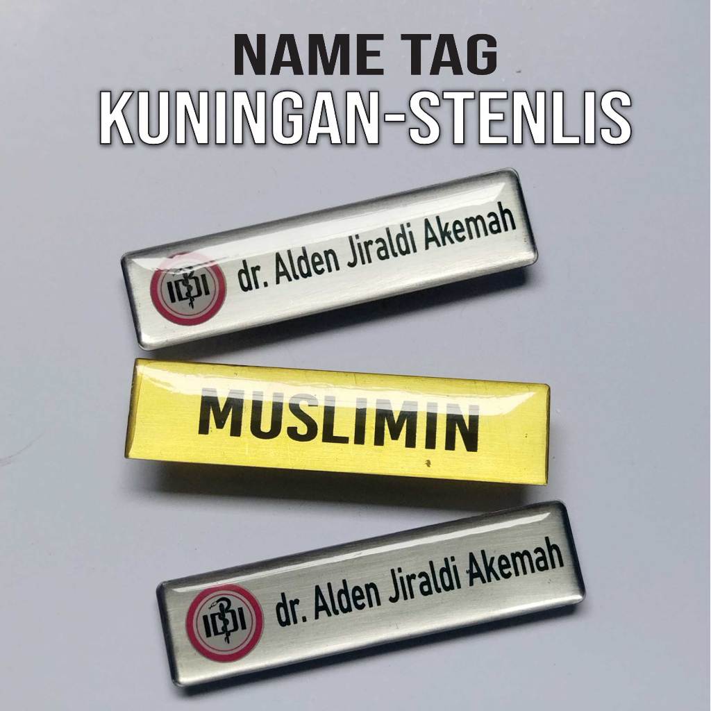 

Name Tag Kuningan & Stenlis Resin – Elegan, Tahan Lama, papan nama Makassar