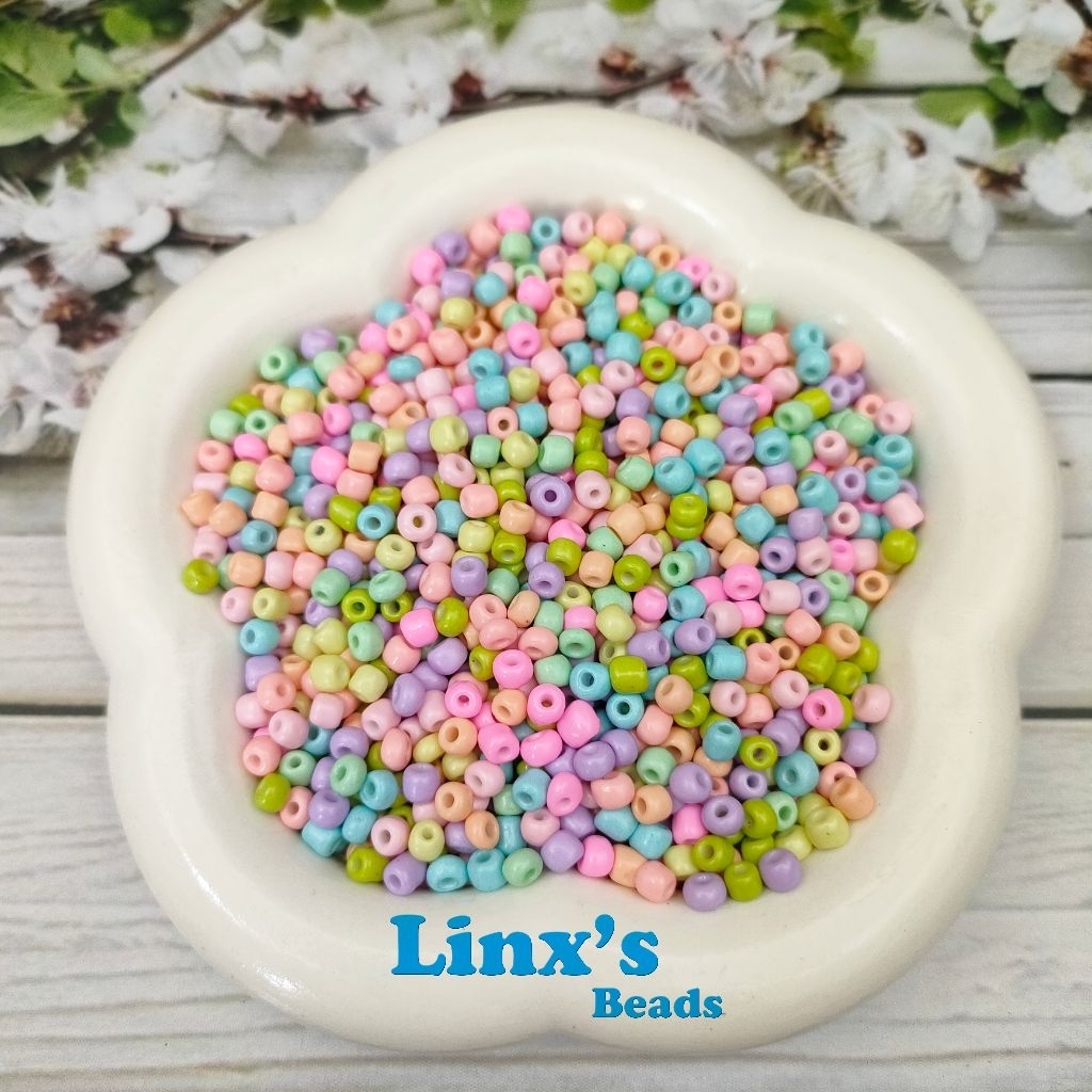 Manik Pasir 4mm Mix Pastel / Manik-manik DIY