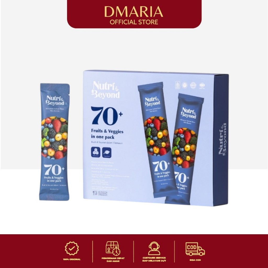 

Nutri & Beyond Fiber Drink dengan Buah dan Sayur Rasa Mixberry 1 Box isi 16 Sachet