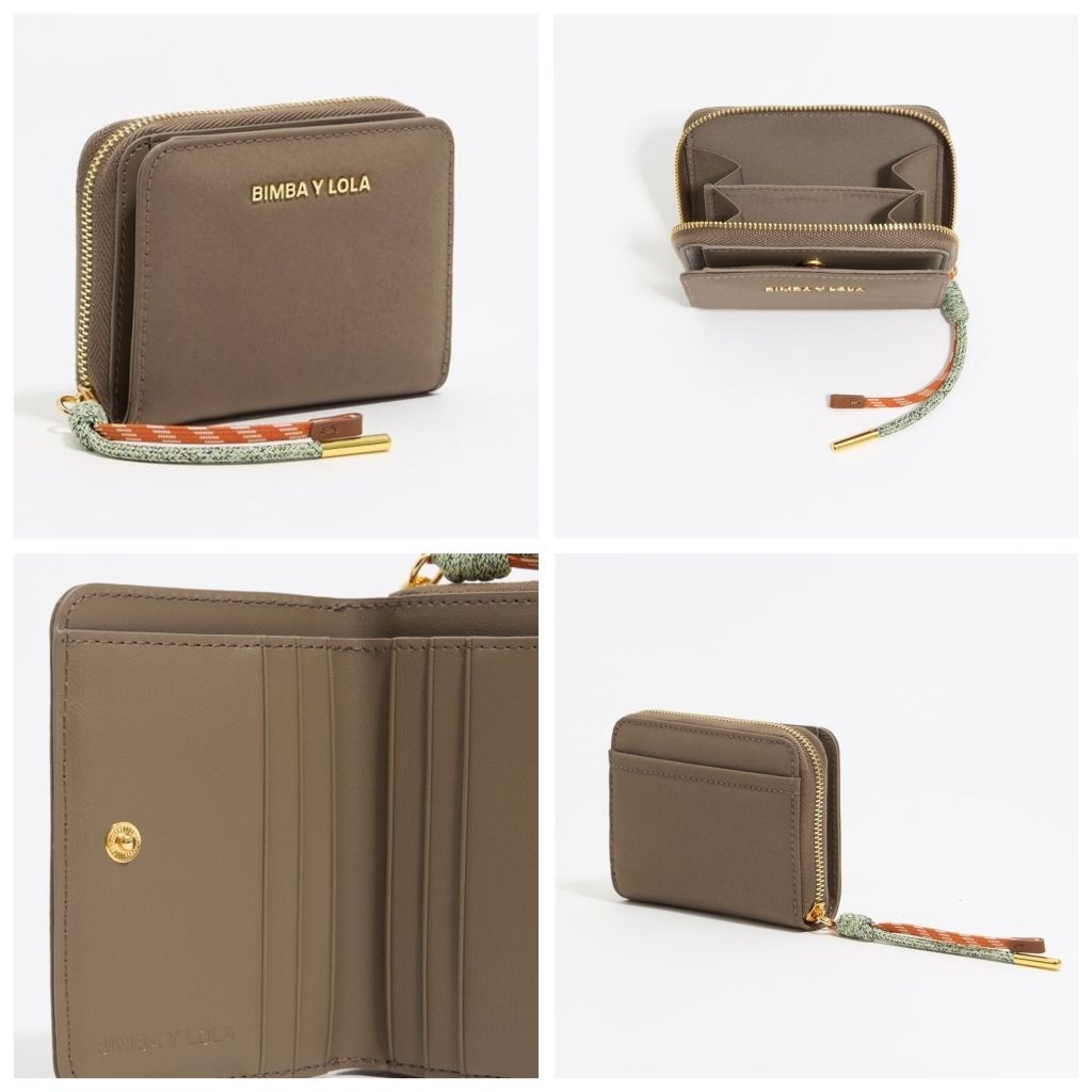 Ready Dompet Bimba Y Lola Khaki Brown Nylon Flap Purse