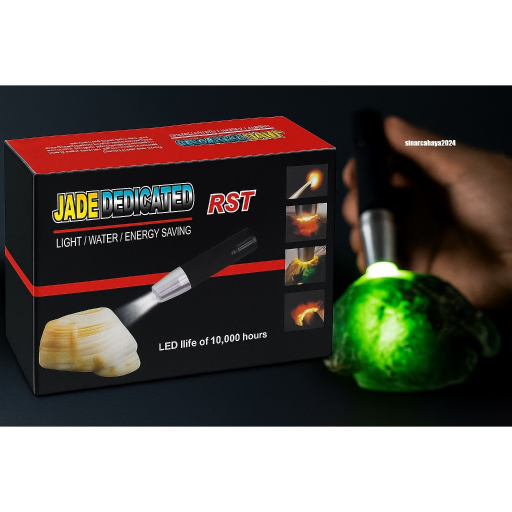 SINARCAHAYA2024 - Senter LED mini Batu akik Stainless / Flashlight batu akik