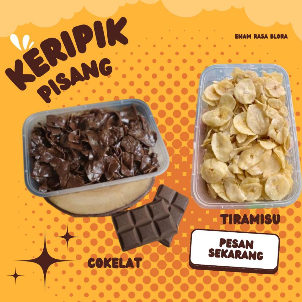 

Keripik Pisang Coklat Vanilla 150gr