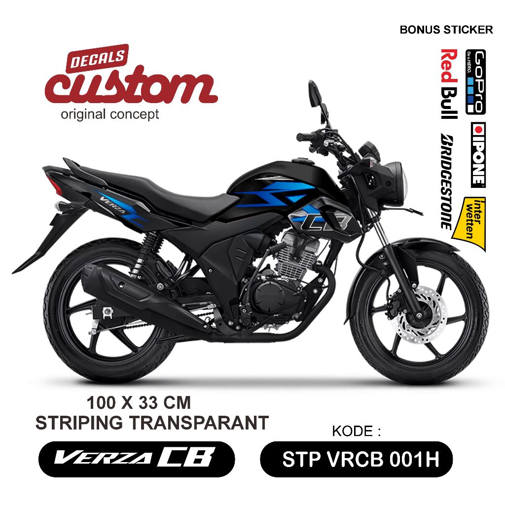striping transparan honda cb verza 150 decal cb 150 verza transparan stiker cb150verza