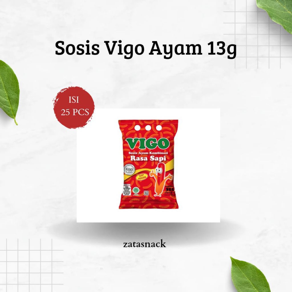 

Sosis Vigo Ayam 13g isi 25pcs