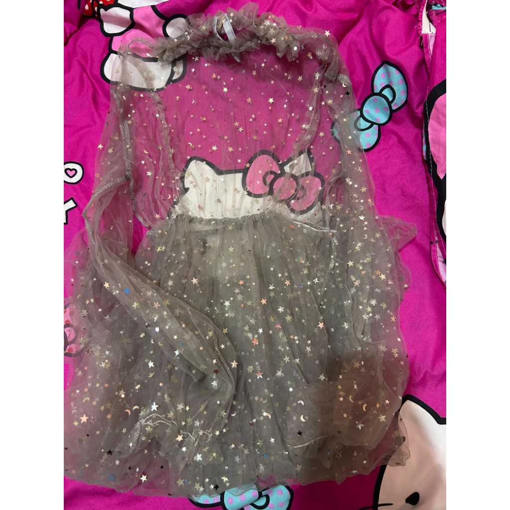 outer long dress tile blink blink star grey