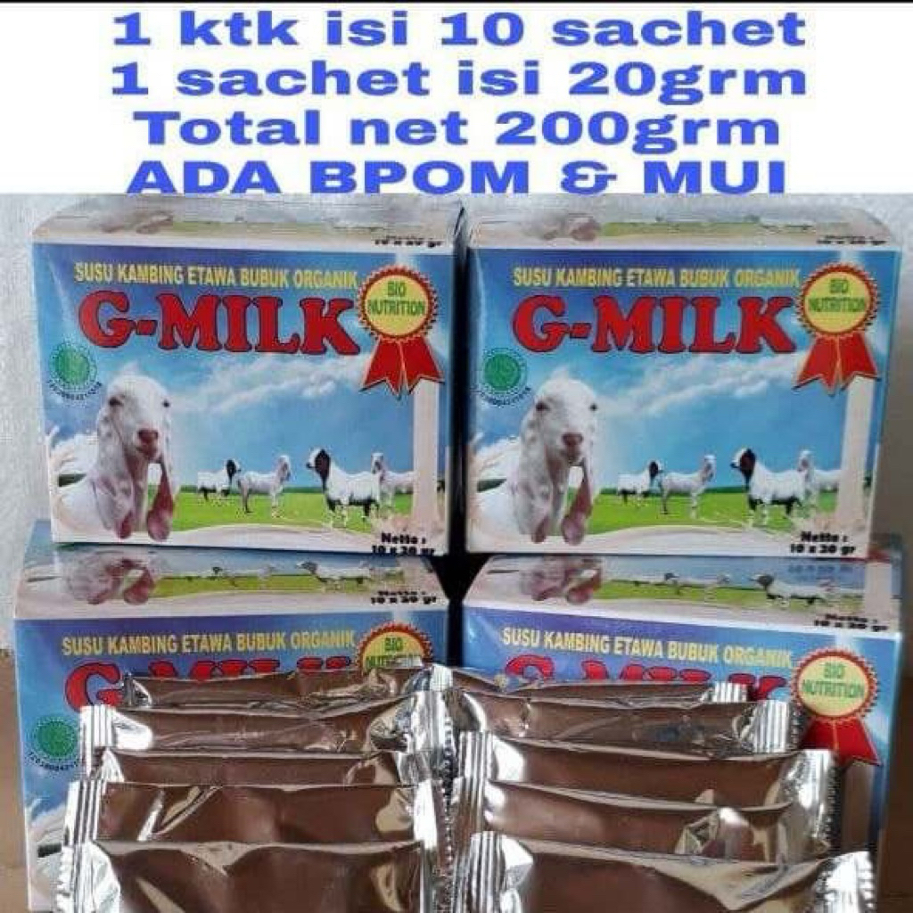 G-Milk Susu Kambing Etawa  Bubuk Organik G Milk Non Pengawet.