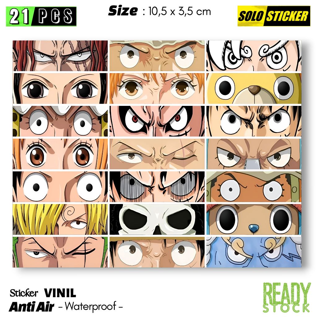 

Sticker Vinil One Piece Slap Waterproof Sticker Laptop Paper Stationery Tumbler Koper Diary Notebook