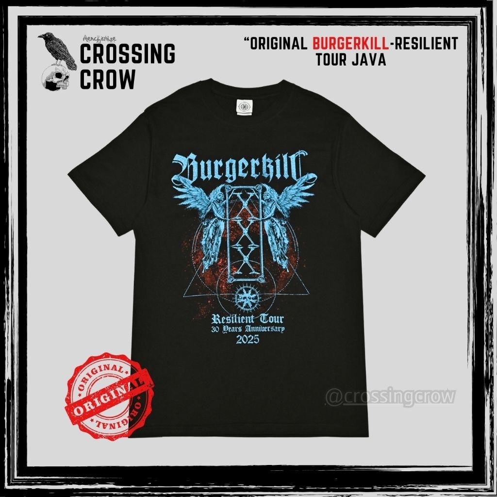 Kaos Burgerkill Original artikel Resilient Tour 30th Anniversary West Java