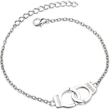 Gelang Tangan Wanita Rantai Nori Polos Liontin Borgol Freedom Anti karat