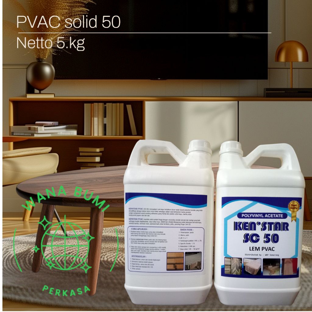 

LEM PUTIH PVAC | SOLID TINGGI | KEMASAN JURIGEN