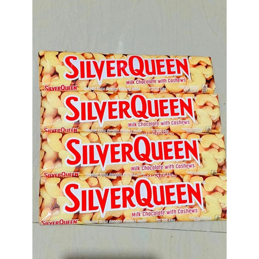 

Silverqueen 58 gram Varian Kacang Mente