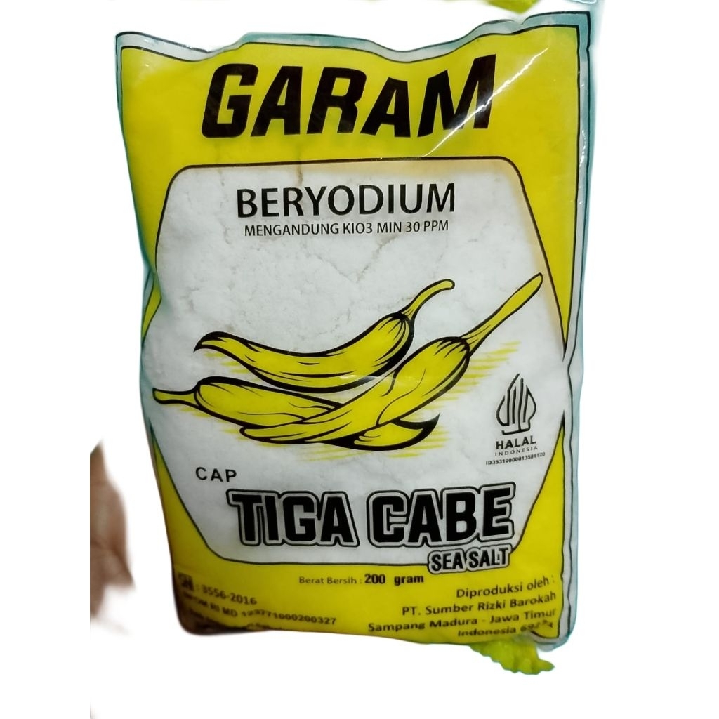 

garam halus cap 3 cabe 200gr
