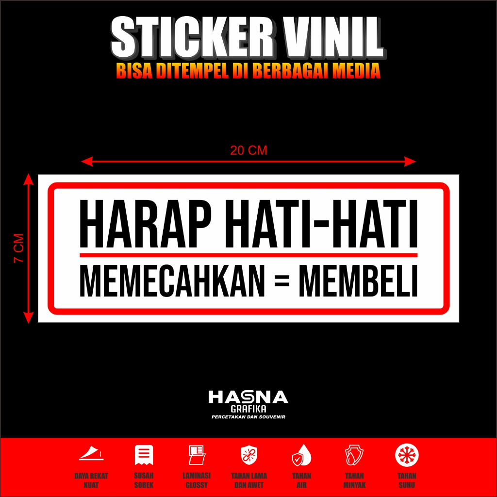 

STIKER PERINGATAN MERUSAK BERARTI MEMBELI / STIKER PERHATIAN TOKO DLL