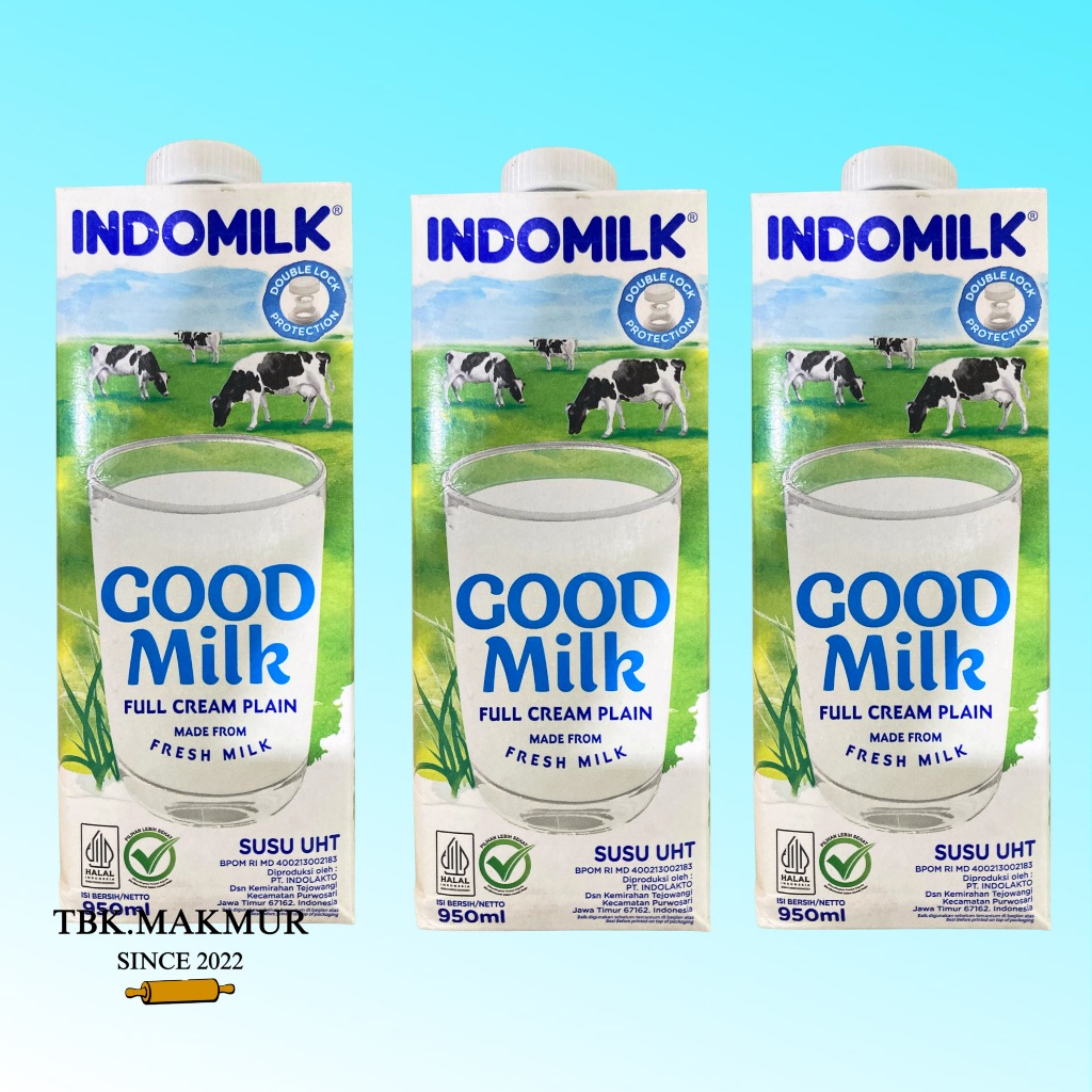 

Susu UHT Indomilk 950ml Full Cream Plain | Good Milk 950ml