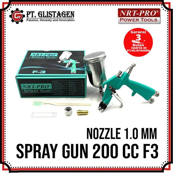 NRT-PRO Spray Gun F3 / F 3 Tabung Atas Alat Semprot Cat 1.0 MM 200 CC Air Spray Gun