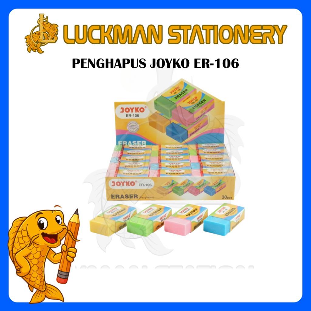 

LUCKMAN STATIONERY - JOYKO MEDIUM PENGHAPUS ERASER ER-106 (Pcs)
