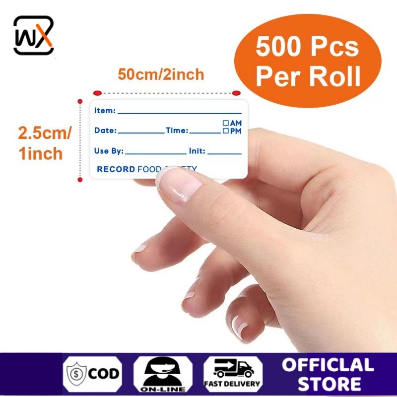 

500pcs Food Storage Label Stiker Tanggal Kadaluwarsa Waterproof Stiker Expired Date