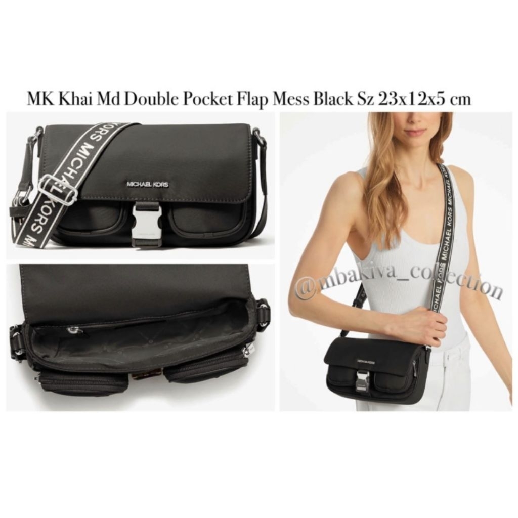 MK Khai Md Double Pocket Flap Mess Black