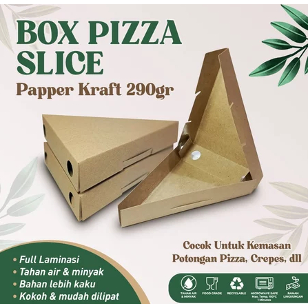 Dus Pizza Slice Segitiga, Kotak Kemasan Jajanan Crepes Laminasi