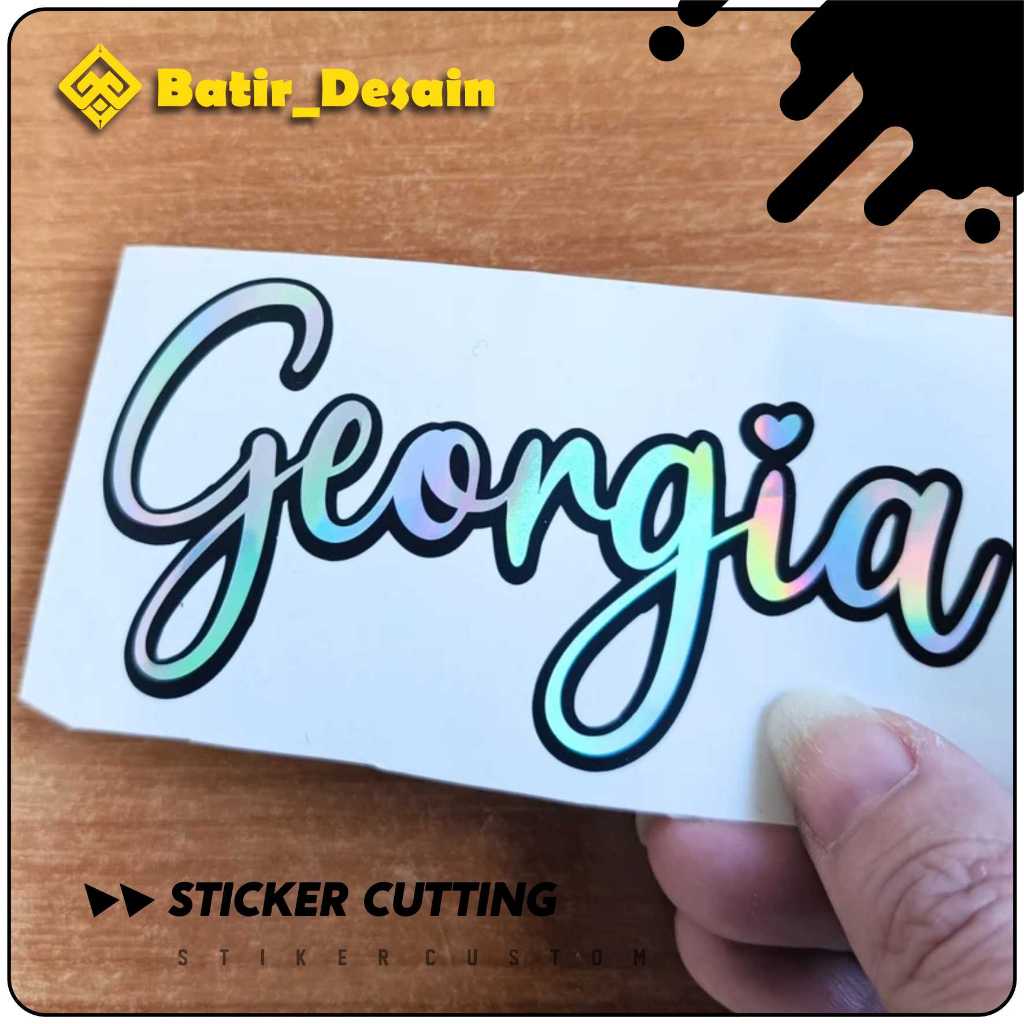 

(SEHARI JADI!!) STIKER CUTTING NAMA CUSTOM / Sticker Nama Custom Waterproof