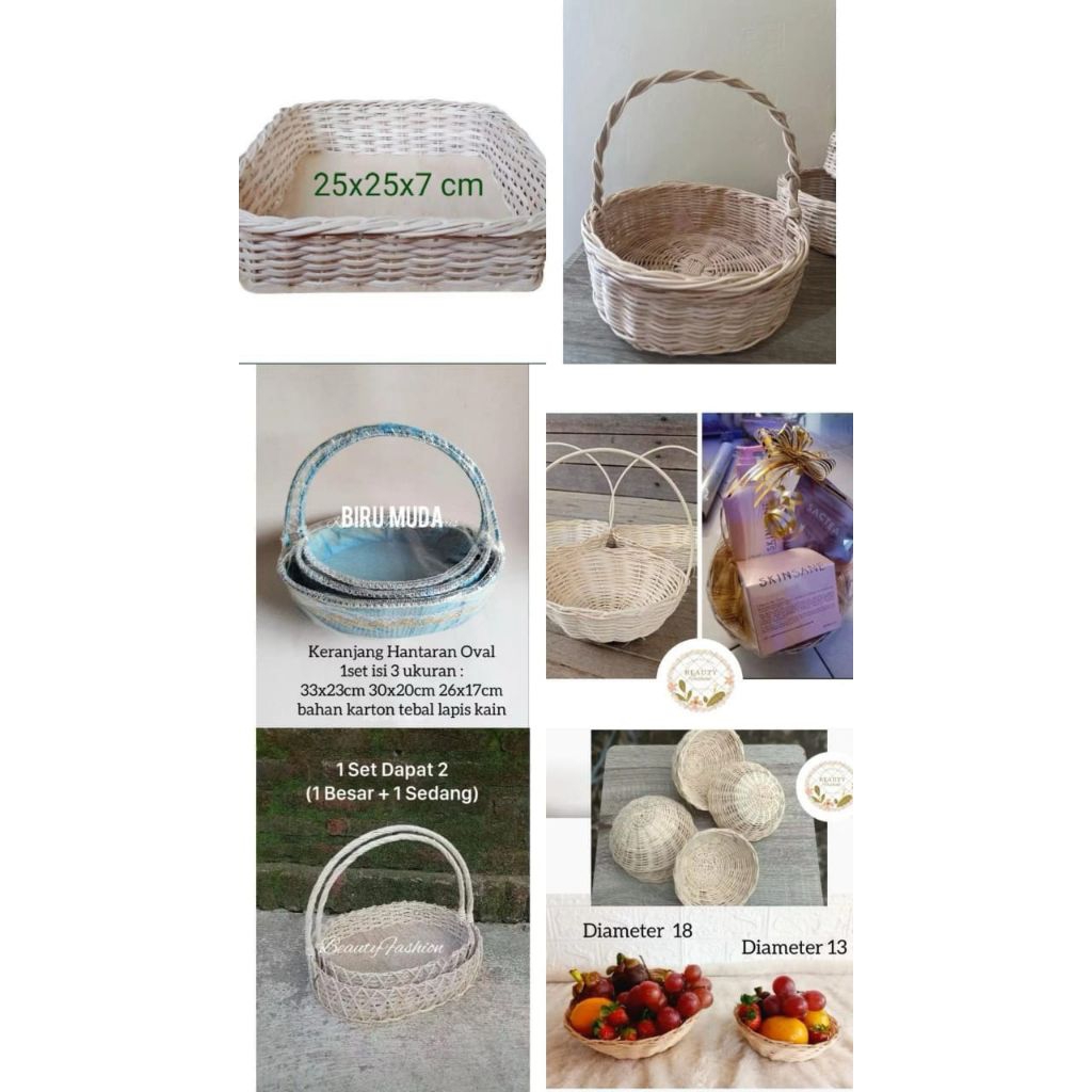 Keranjang rotan Hantaran Lamaran Hampers Tile
