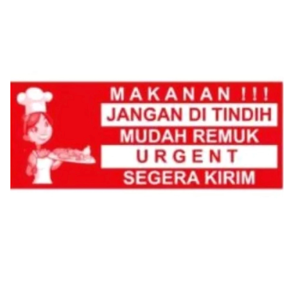 

STIKER MAKANAN1 KECIL UK 85 X 33 MM ISI 100 PCS MAKANAN FOOD DELIVERY FW