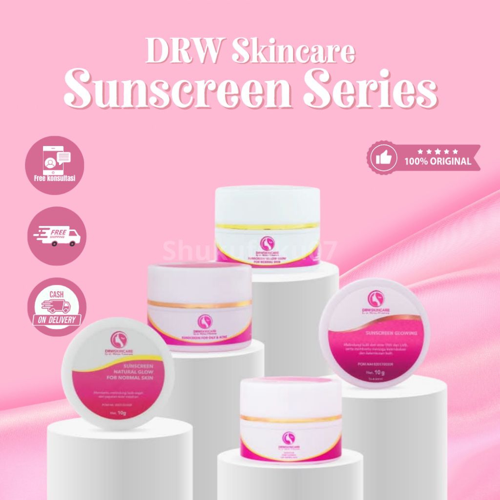 DRW Skincare Sunscreen Series Glow Oily Acne Ori BPOM