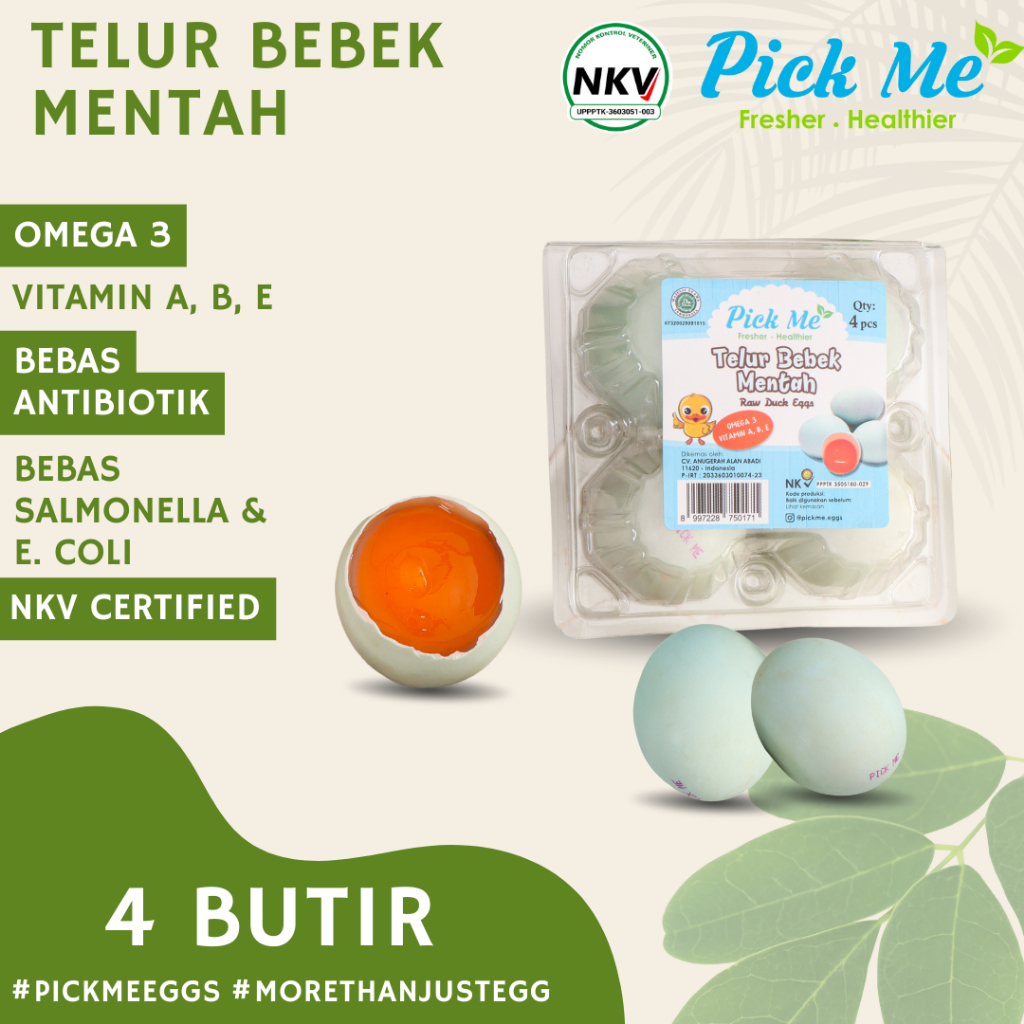 

Telur Bebek Mentah Pick Me Eggs 4 Butir