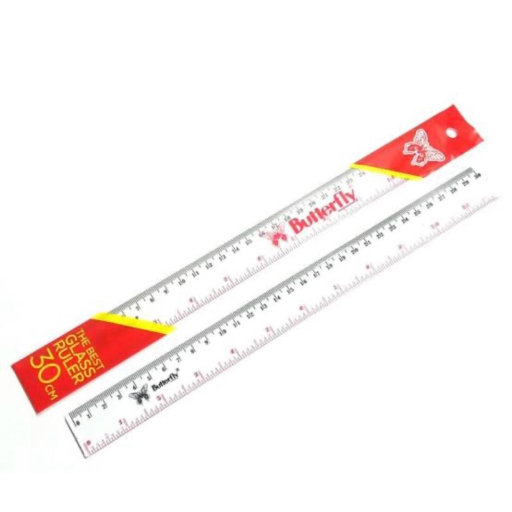 

[PCS] Penggaris Butterfly 30 Cm / Penggaris Plastik