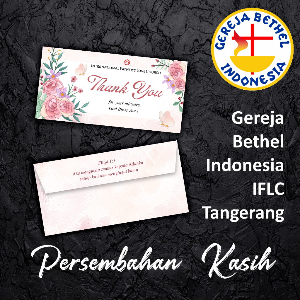 

Amplop Persembahan Kasih untuk GBI International Father's Love Church Tangerang