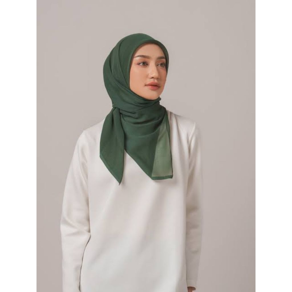 Napocut - jilbab paris jepang original polos - warna hijau