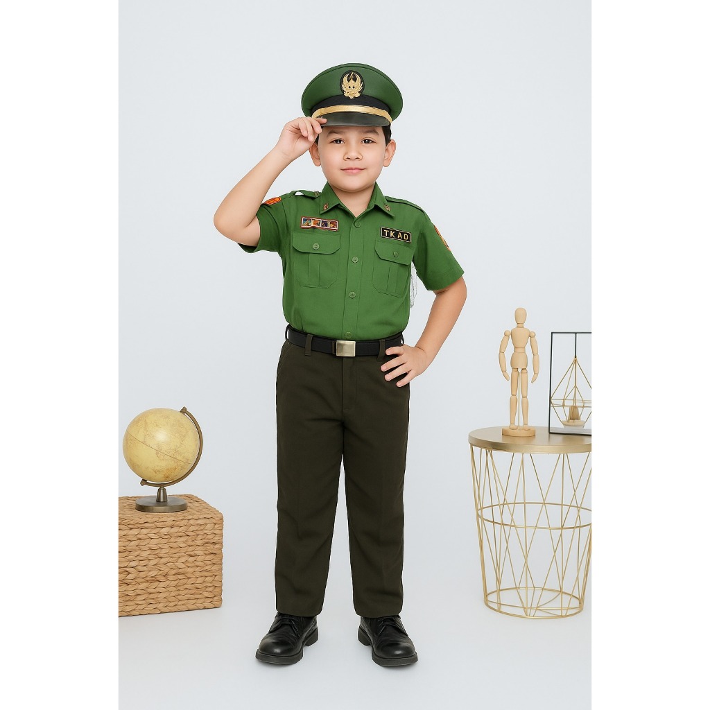 SERAGAM PROFESI ANAK Baju Profesi Anak Karnaval PDH TNI AD Kustom Seragam PREMIUM PDH TNI AD