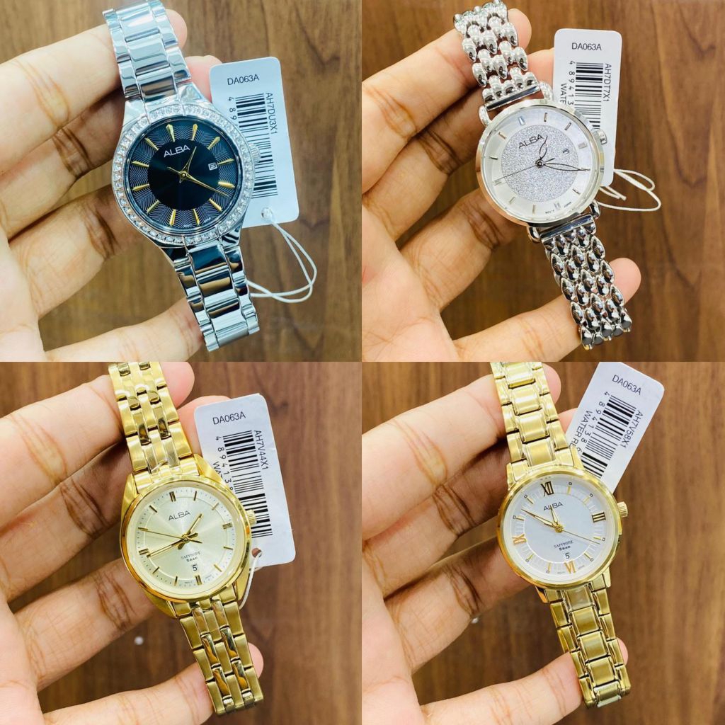 JAM TANGAN WANITA ALBA AH7V58X1 AH7DU3X1 AH7V44X1 AH7DT7X1 SAPPHIRE SWAROVSKY  ORIGINAL-AH7DU3