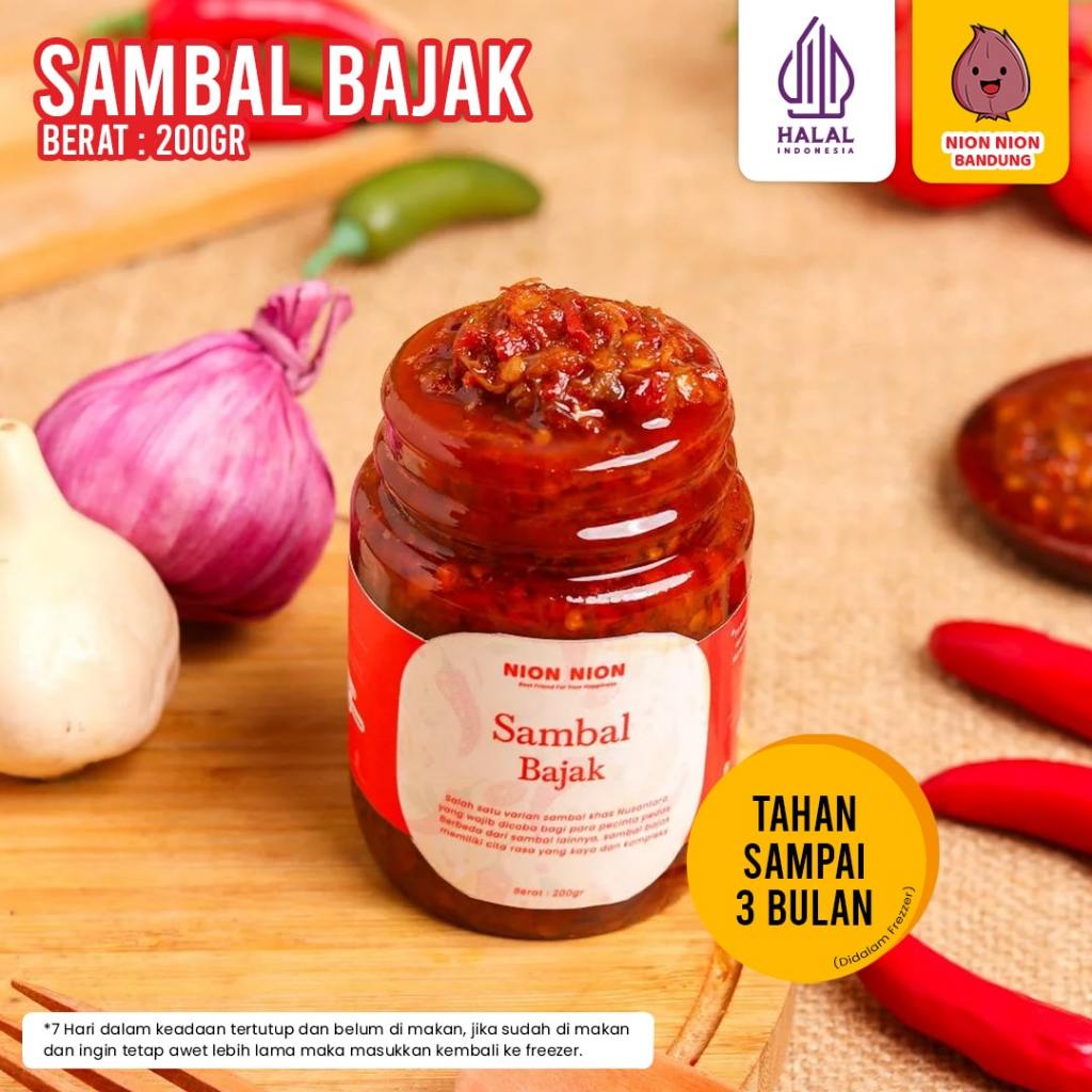 

Sambal Chilli Sauce Sambel Bawang Bajak Cumi Cakalang Teri Udahng Rebon Pedas Gurih 200gr Siap Makan