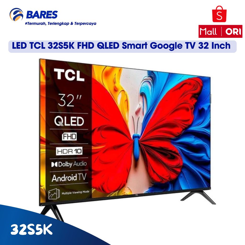 TCL LED TV 32S5K UKURAN 32 INCH