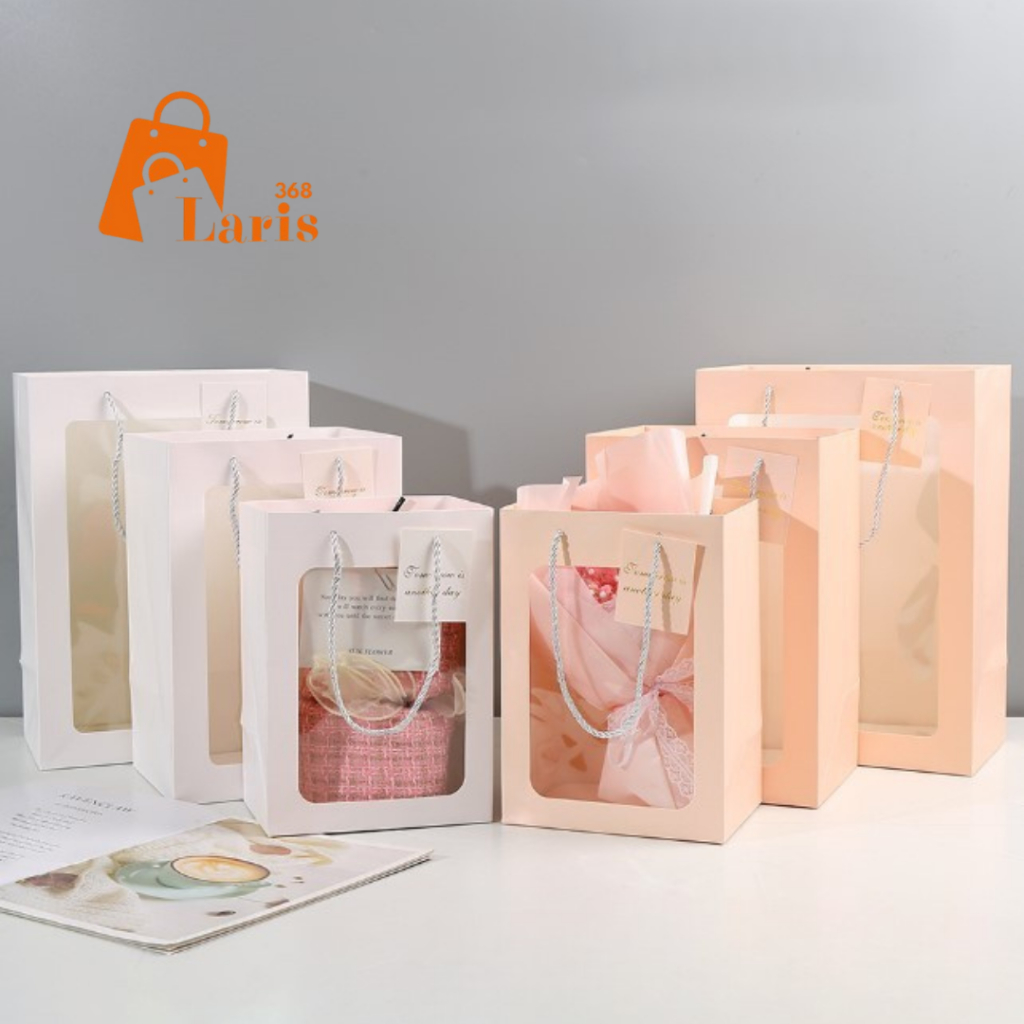 

Laris368 Paper Bag Paperbag Karton Mika Tas Bouqet Flower Polos Goodie Bag Hampers