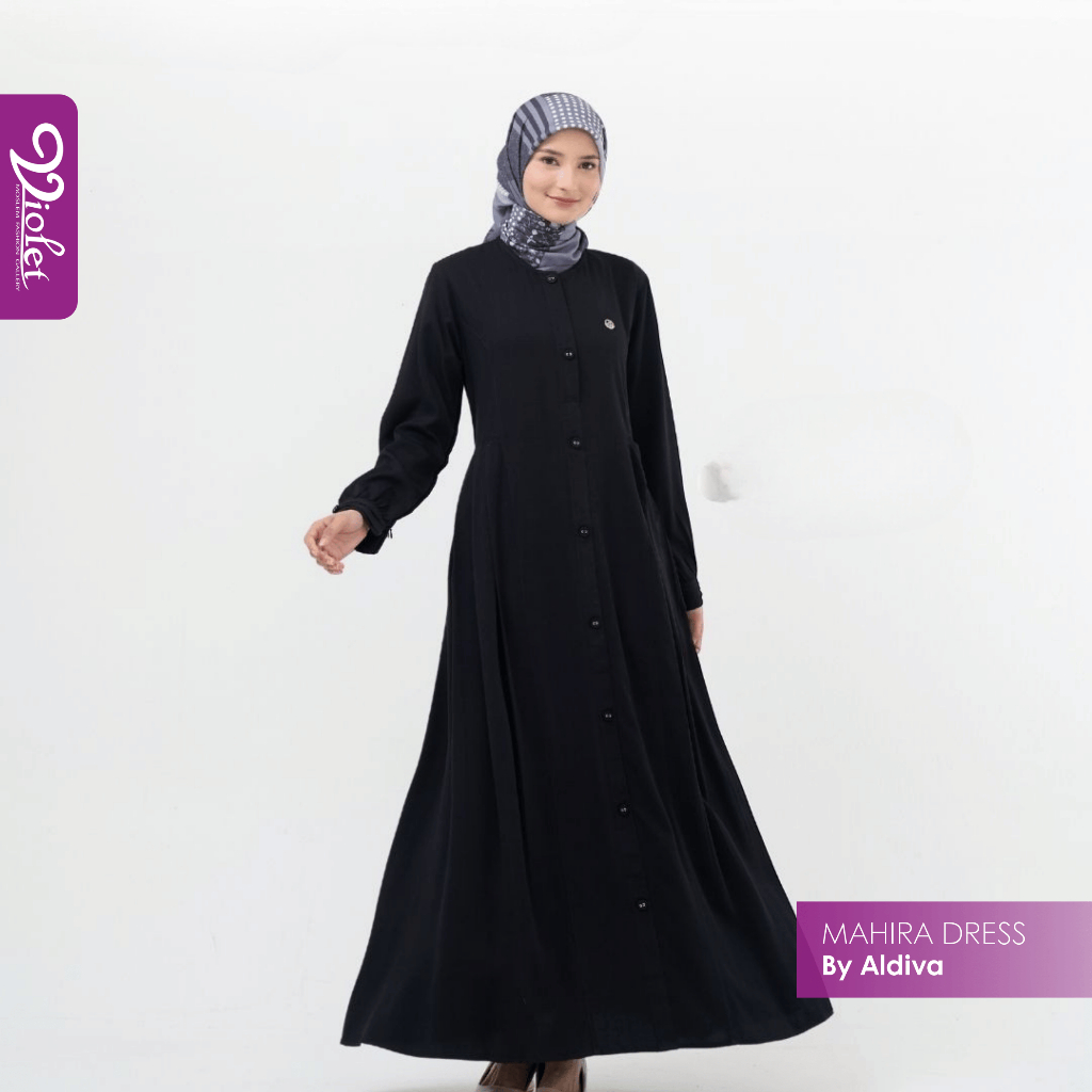DRESS MUSLIM/BAJU MUSLIM WANITA/DRESS KATUN/DRESS JUMBO/MAHIRA DRESS/ALDIVA