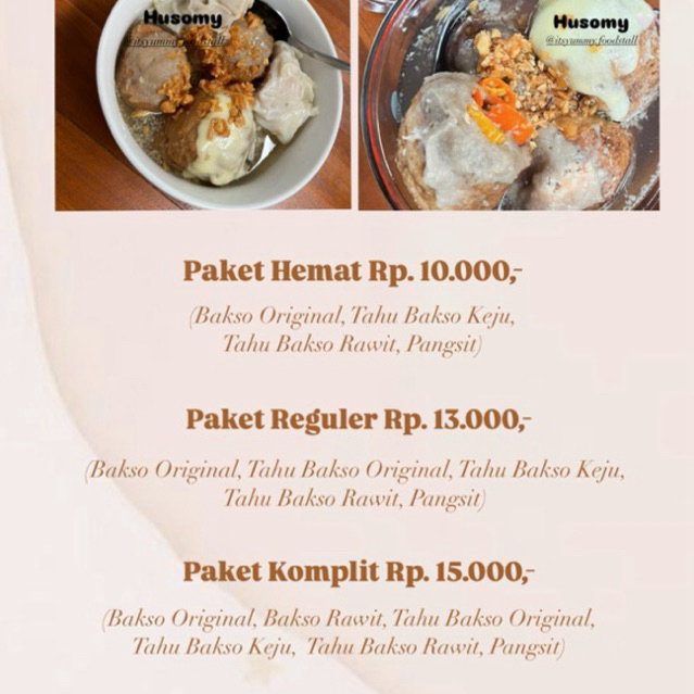 

Saelproject.id - Orderan Husomy (Tahu Bakso Itsyummy Foodstall)