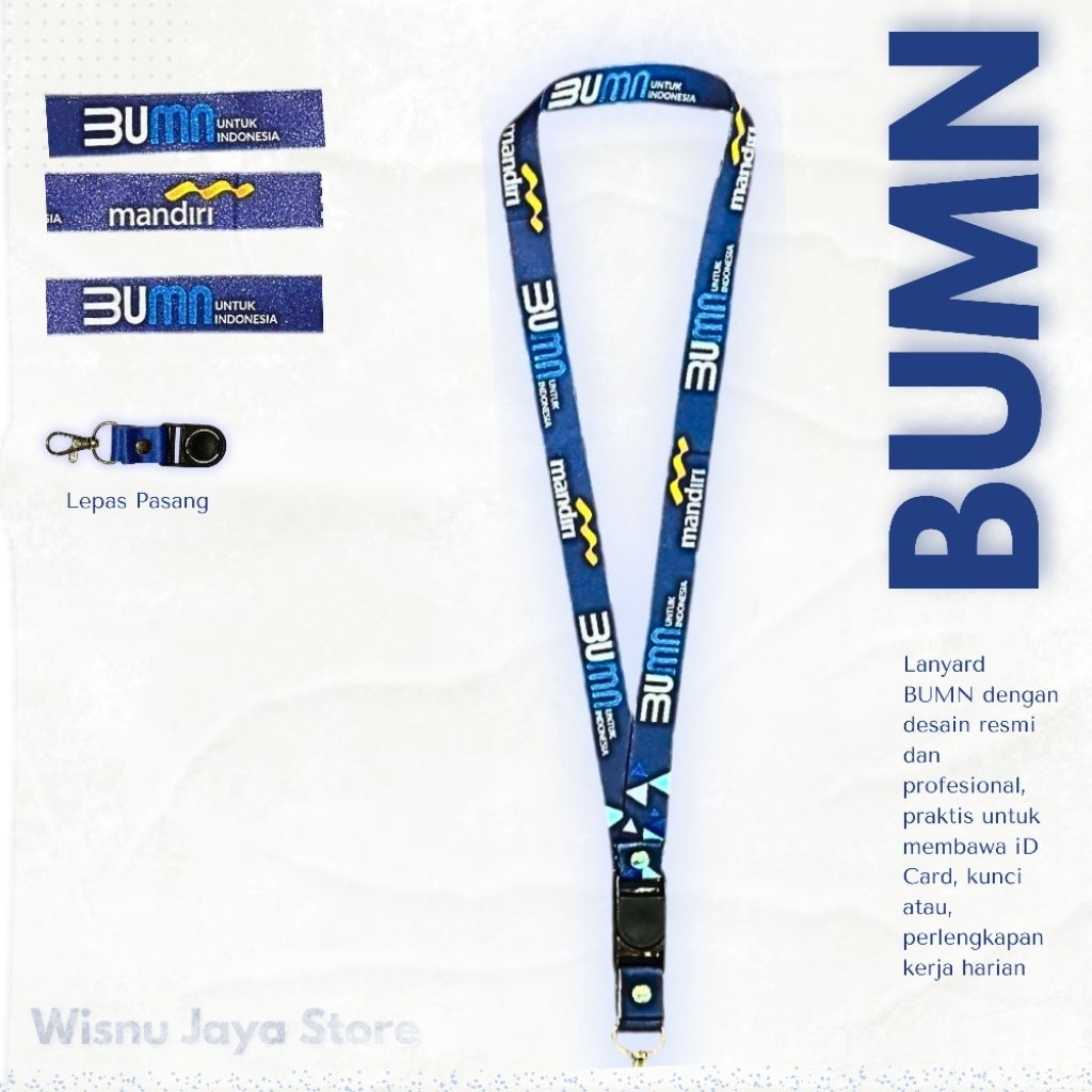 

lanyard tali idcard layer MANDIRI BUMN terbaru