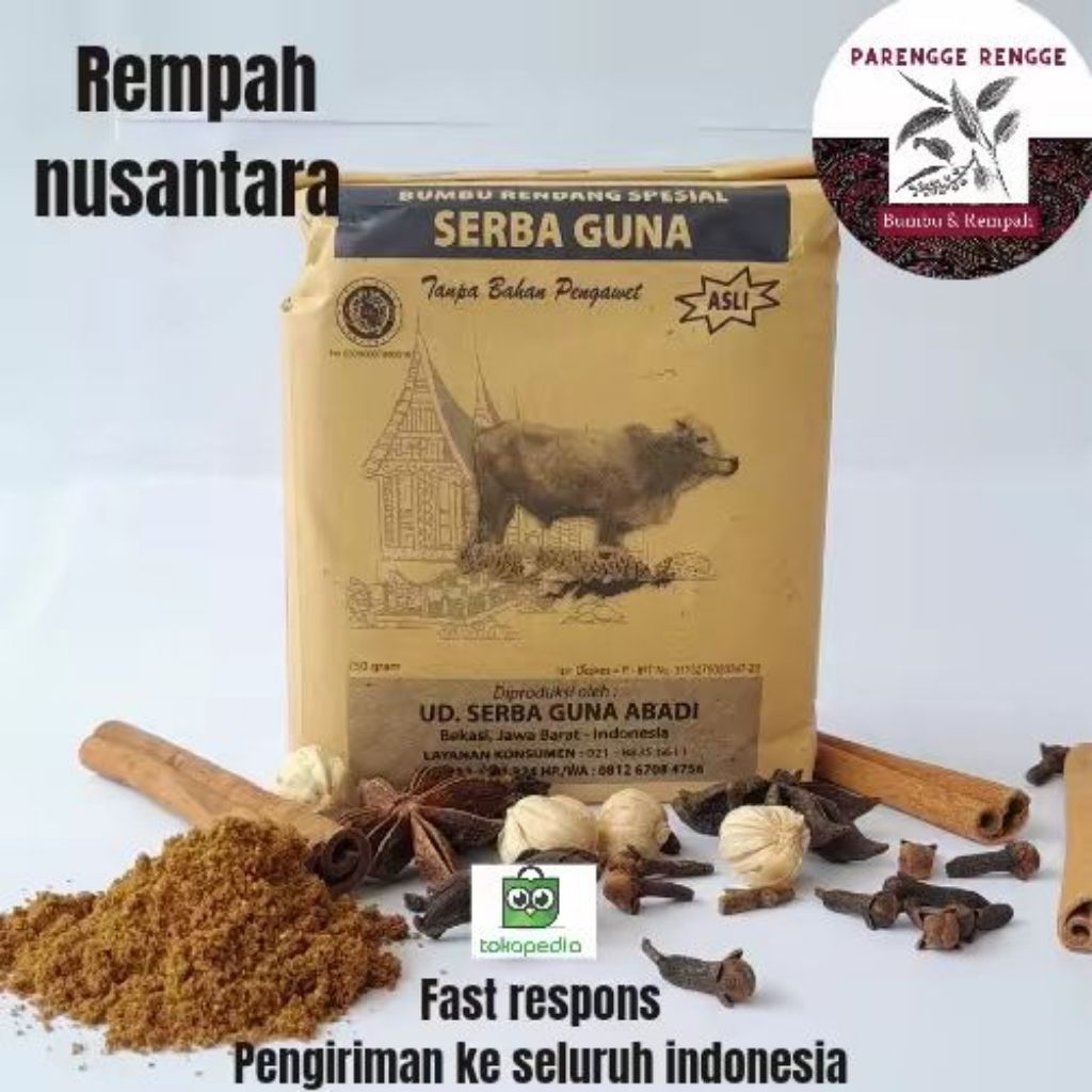 

Rempah nusantara / bumbu rendang spesial serba guna 250gram/instan