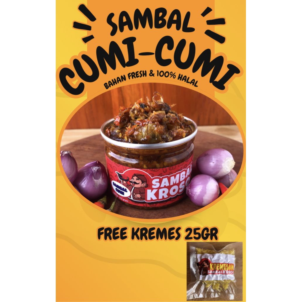 

KROSO. sambal cumi-cumi 130ml free kremes 25gr