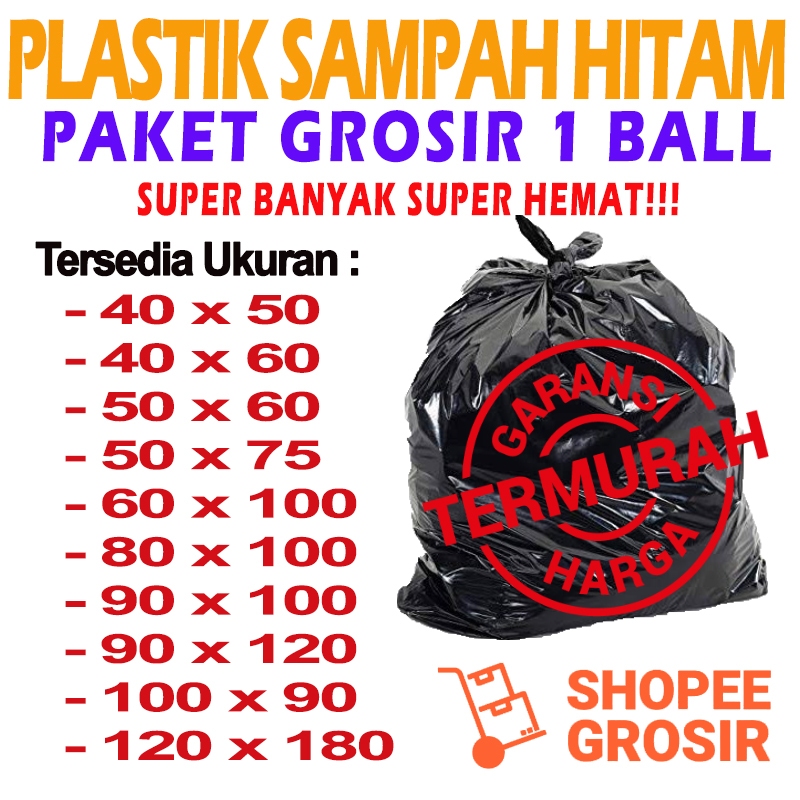 Kantong Plastik Sampah | Kantong Sampah | Plastik Sampah Besar 1 BALL