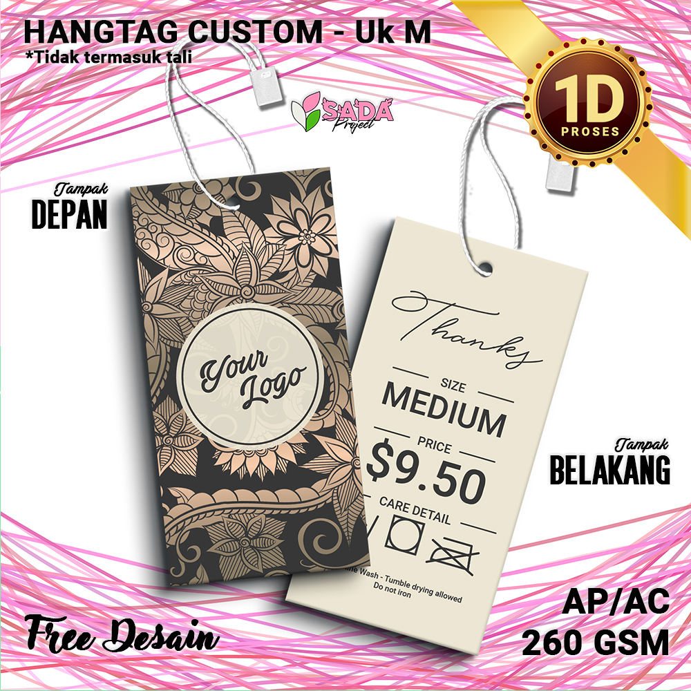 

Custom Hang Tag Cetak 2 Sisi Free desain atau Cetak desain sendiri