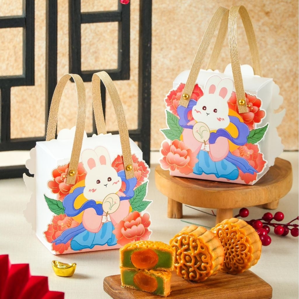 

Mooncake Kue Bulan Hampers Isi 3 / Hampers Mooncake High Quality / Premium Packaging Hampers / Hampers Kue Bulan Lucu / Lunar Theme