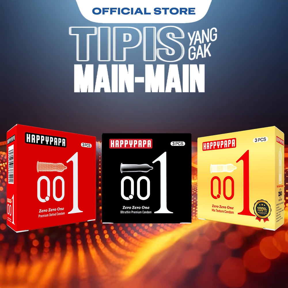 Happypapa 001 Condom Original Variant - Kondom Sensasi Original