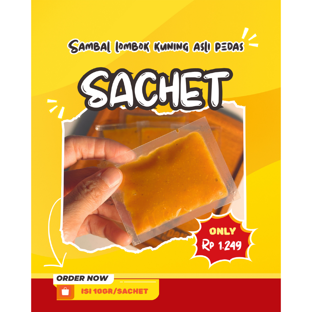 

Sambal lombok kuning khas makassar 10gr/sambal lombok kuning asli cabe rawit sample, sambal aneka hidangan/pedas gurih. sambal sample sachet isi 10gr