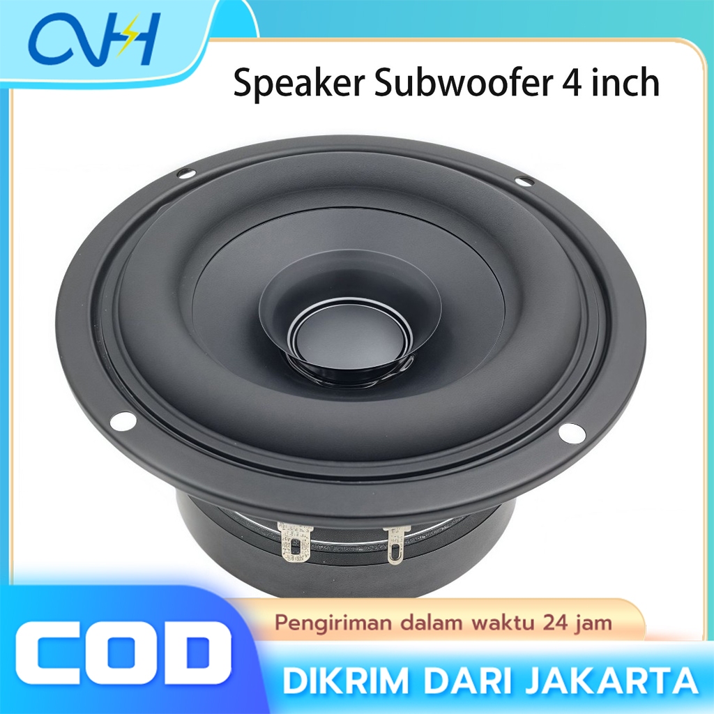 Subwoofer 4 inci 4Ω 50W Subwoofer Stereo Mobil Subwoofer di Bawah Kursi Speaker Mobil