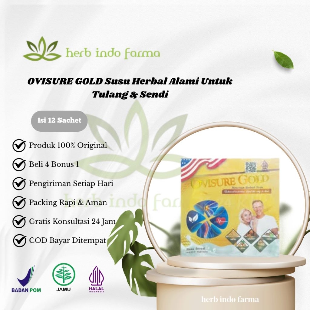 

Ovisure Gold Milk Susu Herbal Alami Untuk Tulang & Sendi