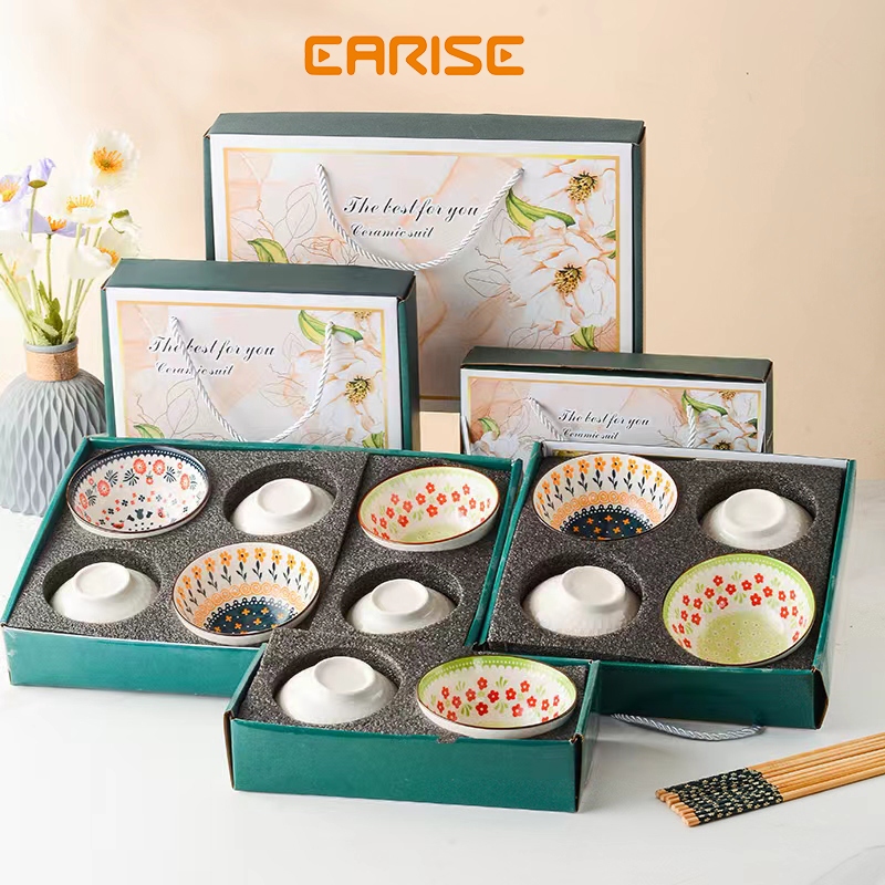 Earise mangkok keramik piring keramik kado pernikahan bermanfaat piring set mangkok set hampers