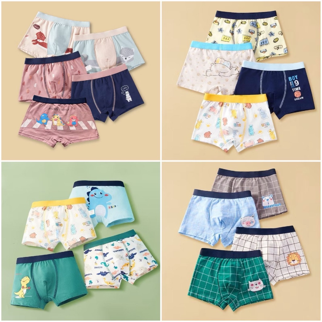 (4-15 TH) 1PC Celana Dalam Anak Cowok kelas Paud TK SD SMP CD boxer laki laki Bokser anak cowok mura